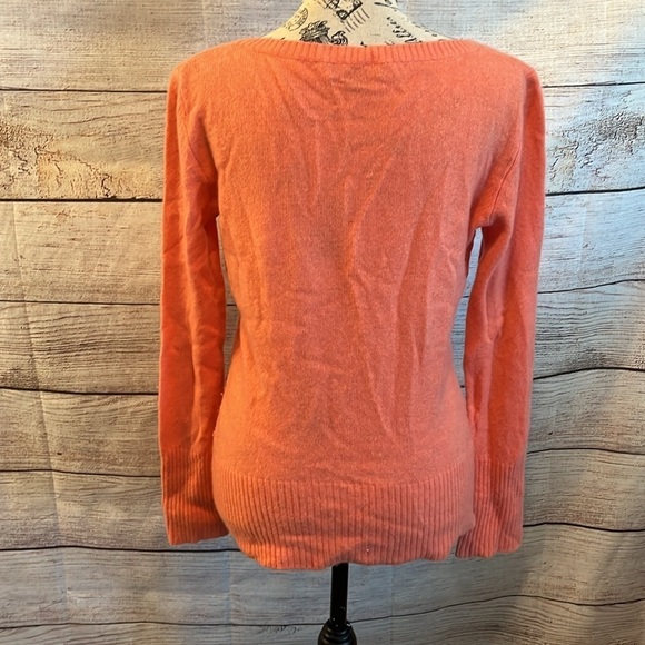 Christopher Fischer Cashmere Sweater V-neck Peach Long Sleeves Size XL - Picture 5 of 10